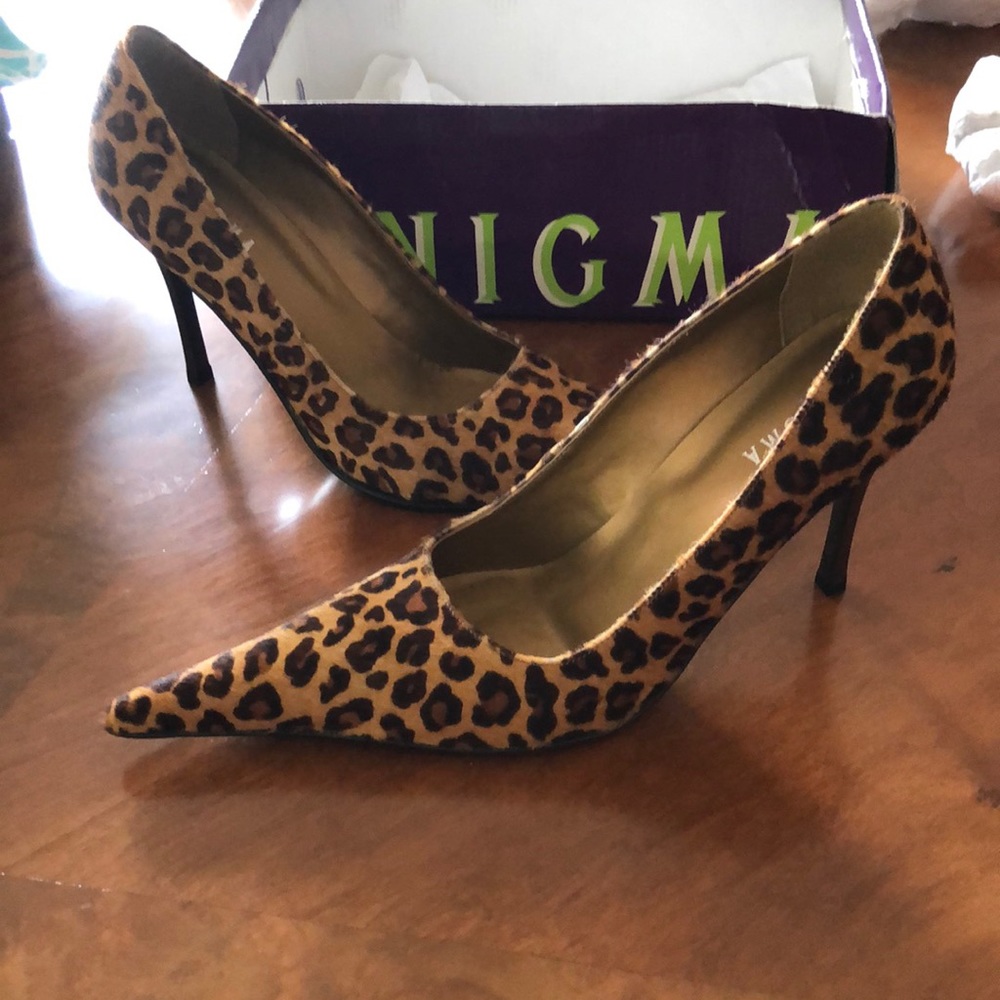 Calf hair Leopard 10 POINTY and fierce shoes!!!
